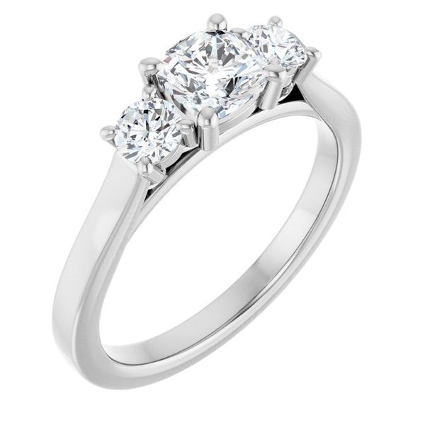 Three-Stone Sculptural Engagement Ring