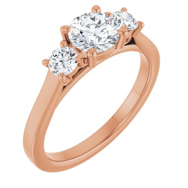 Three-Stone Sculptural Engagement Ring