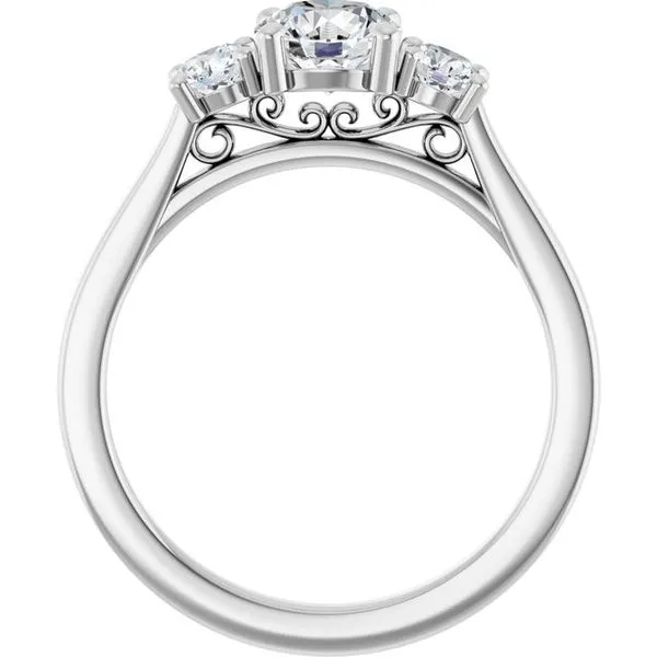 Three-Stone Engagement Ring Image 2 Raleigh Diamond Fine Jewelry Raleigh, NC