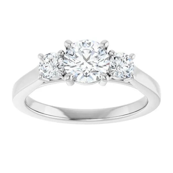 Three-Stone Engagement Ring Image 3 Raleigh Diamond Fine Jewelry Raleigh, NC