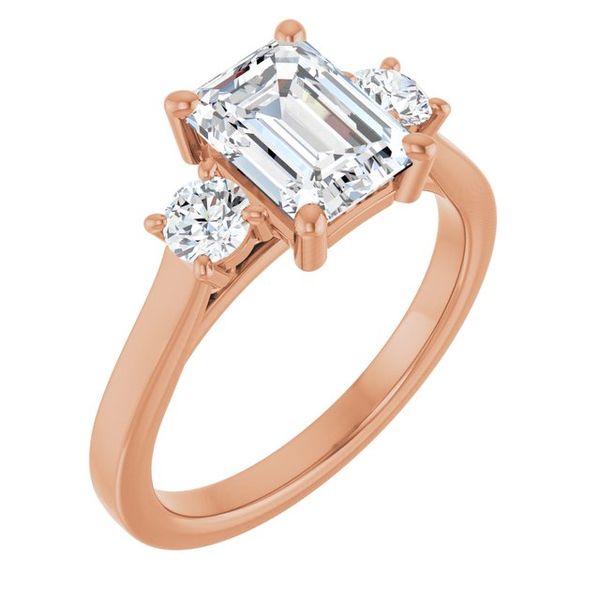 Three-Stone Sculptural Engagement Ring