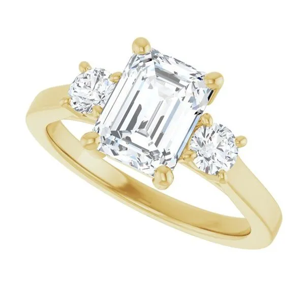 Three-Stone Engagement Ring Image 5 Raleigh Diamond Fine Jewelry Raleigh, NC