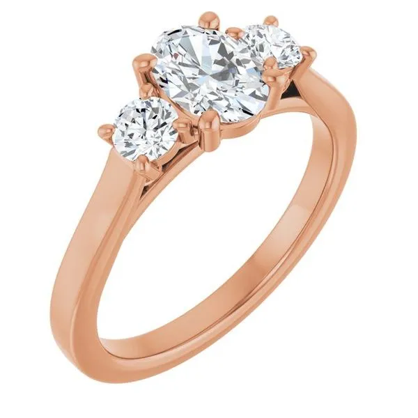 Three-Stone Sculptural Engagement Ring