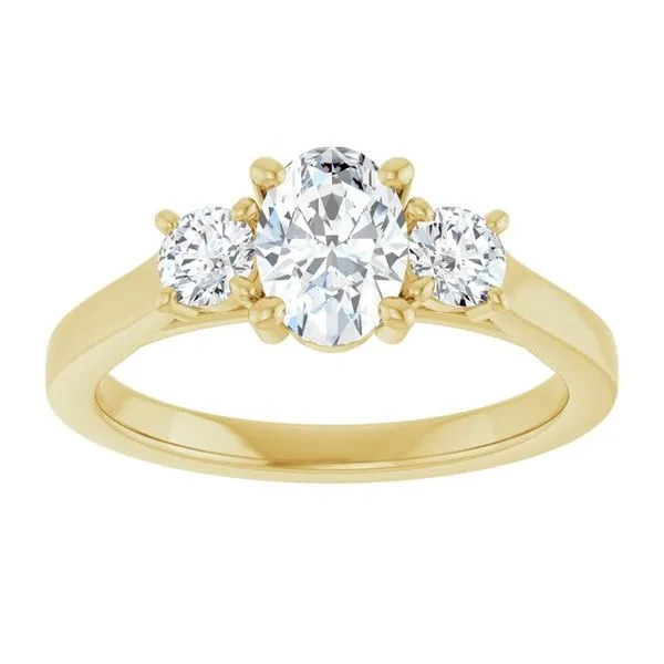 Three-Stone Engagement Ring Image 3 Raleigh Diamond Fine Jewelry Raleigh, NC