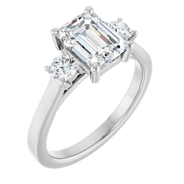 Three-Stone Sculptural Engagement Ring