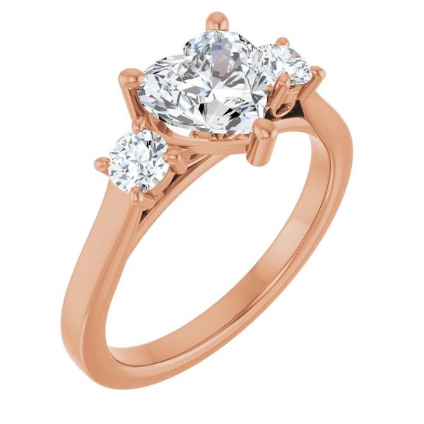 Three-Stone Sculptural Engagement Ring
