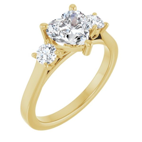Three-Stone Sculptural Engagement Ring