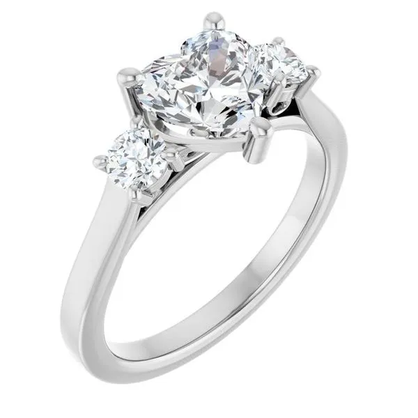 Three-Stone Sculptural Engagement Ring