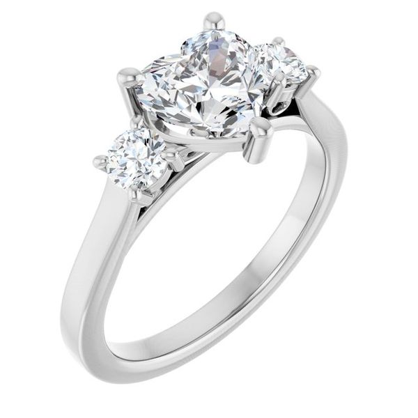 Three-Stone Sculptural Engagement Ring