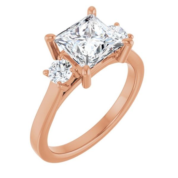 Three-Stone Sculptural Engagement Ring