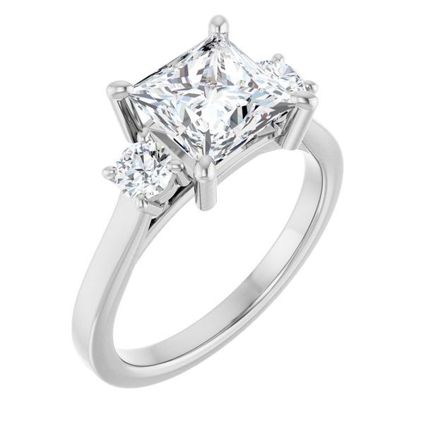 Three-Stone Sculptural Engagement Ring