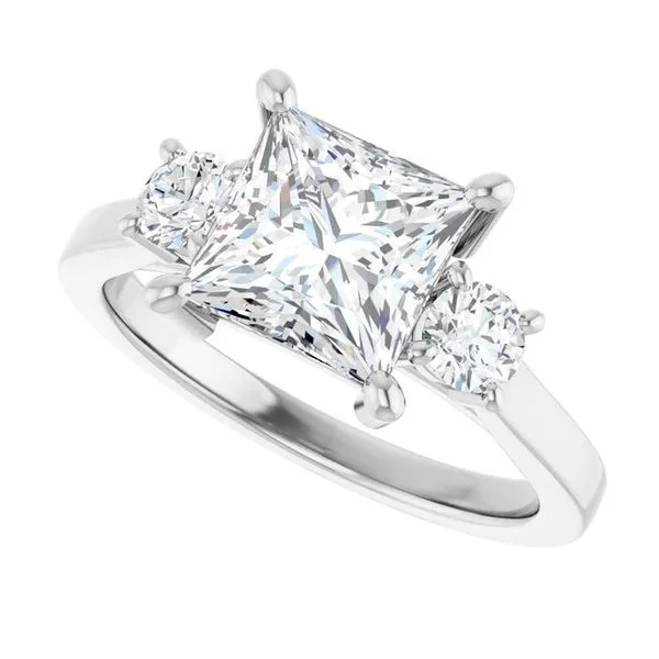 Three-Stone Engagement Ring Image 5 Raleigh Diamond Fine Jewelry Raleigh, NC