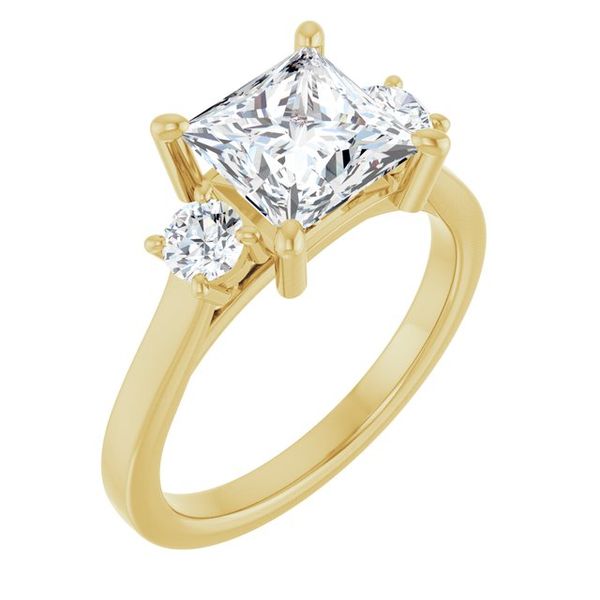 Three-Stone Sculptural Engagement Ring