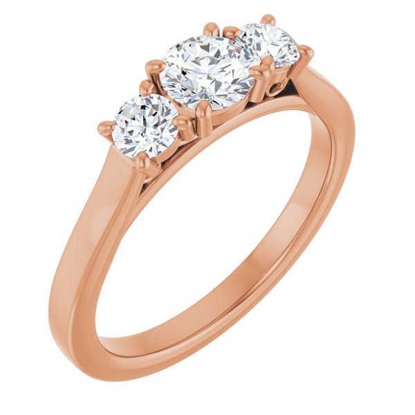 Three-Stone Sculptural Engagement Ring