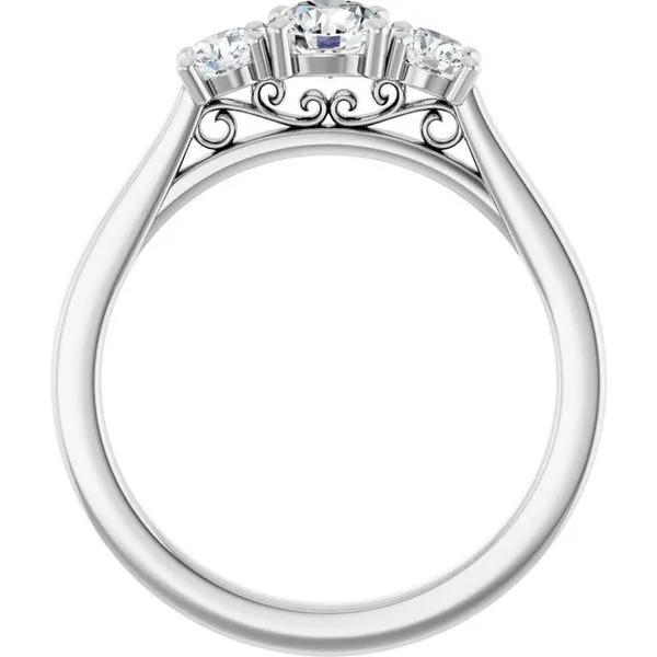 Three-Stone Engagement Ring Image 2 Raleigh Diamond Fine Jewelry Raleigh, NC