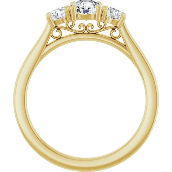 Three-Stone Engagement Ring Image 2 Raleigh Diamond Fine Jewelry Raleigh, NC