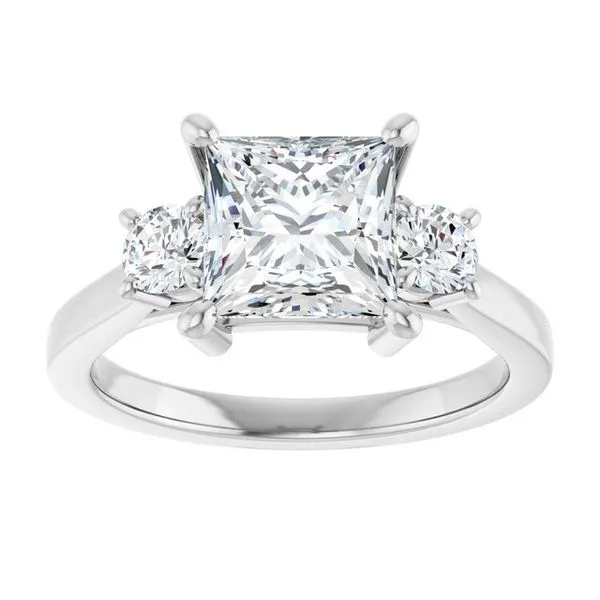 Three-Stone Engagement Ring Image 3 Raleigh Diamond Fine Jewelry Raleigh, NC