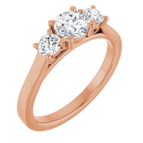 Three-Stone Sculptural Engagement Ring