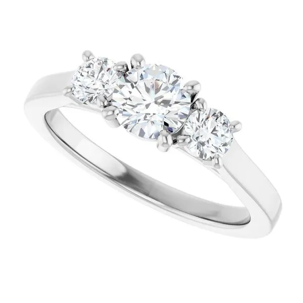 Three-Stone Engagement Ring Image 5 Raleigh Diamond Fine Jewelry Raleigh, NC