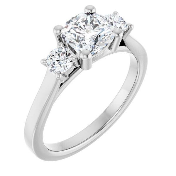 Three-Stone Sculptural Engagement Ring