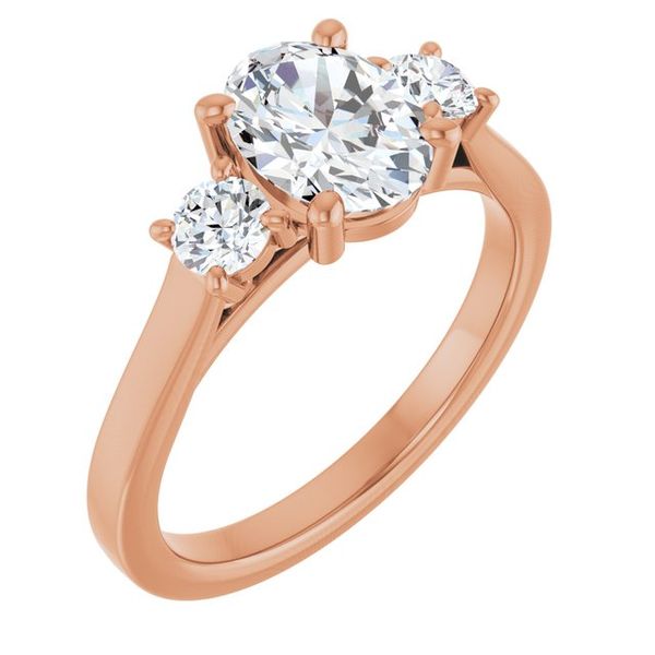 Three-Stone Sculptural Engagement Ring