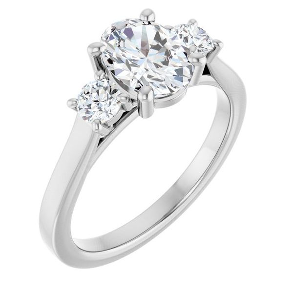 Three-Stone Sculptural Engagement Ring