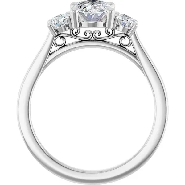 Three-Stone Engagement Ring Image 2 Raleigh Diamond Fine Jewelry Raleigh, NC