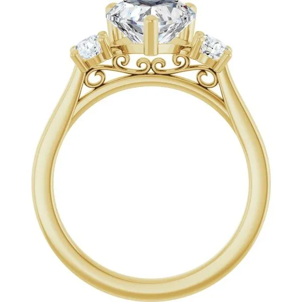 Three-Stone Engagement Ring Image 2 Raleigh Diamond Fine Jewelry Raleigh, NC