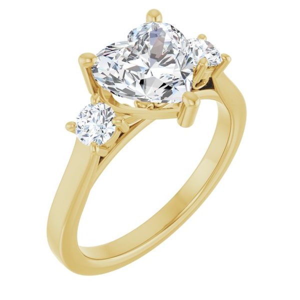 Three-Stone Sculptural Engagement Ring