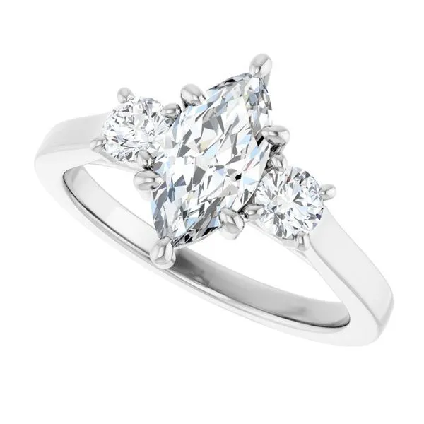 Three-Stone Engagement Ring Image 5 Raleigh Diamond Fine Jewelry Raleigh, NC