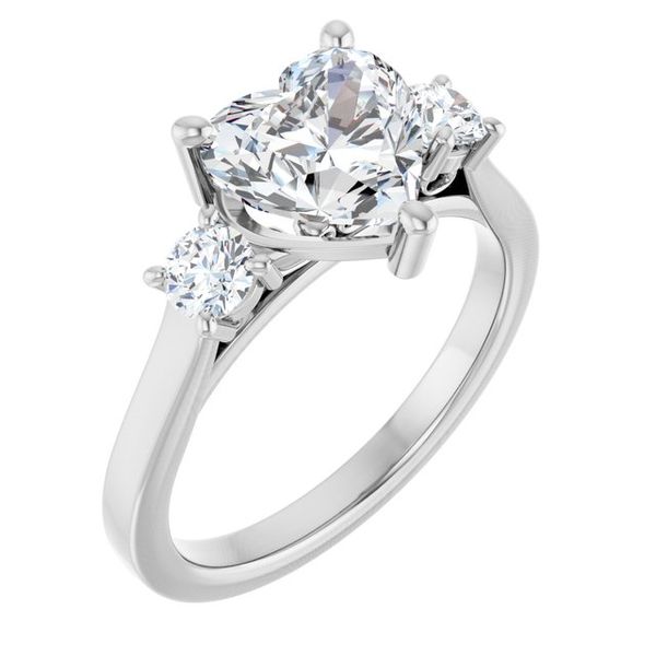 Three-Stone Sculptural Engagement Ring