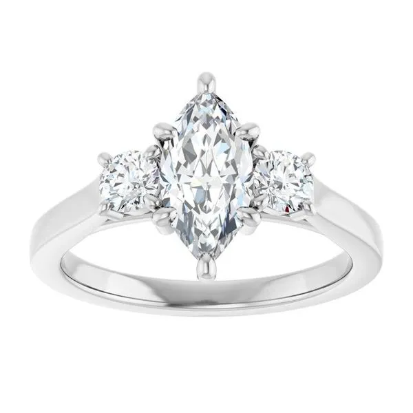 Three-Stone Engagement Ring Image 3 Raleigh Diamond Fine Jewelry Raleigh, NC
