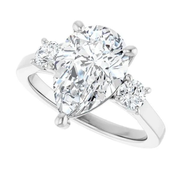 Three-Stone Engagement Ring Image 5 Raleigh Diamond Fine Jewelry Raleigh, NC