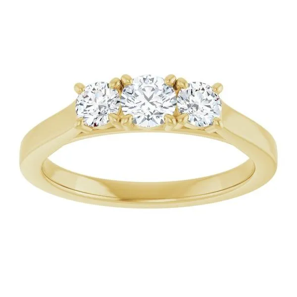 Three-Stone Engagement Ring Image 3 Raleigh Diamond Fine Jewelry Raleigh, NC