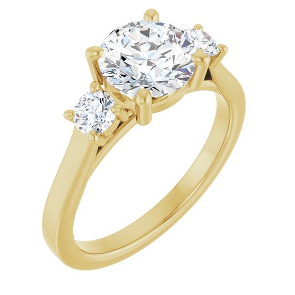 Three-Stone Sculptural Engagement Ring