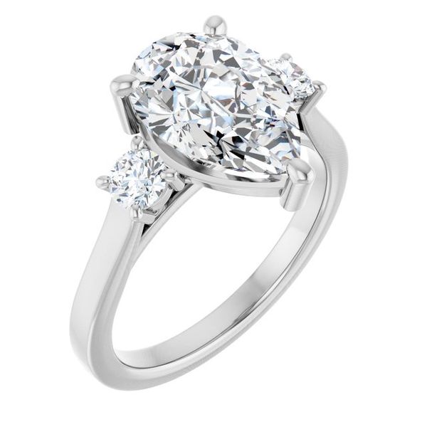Three-Stone Sculptural Engagement Ring