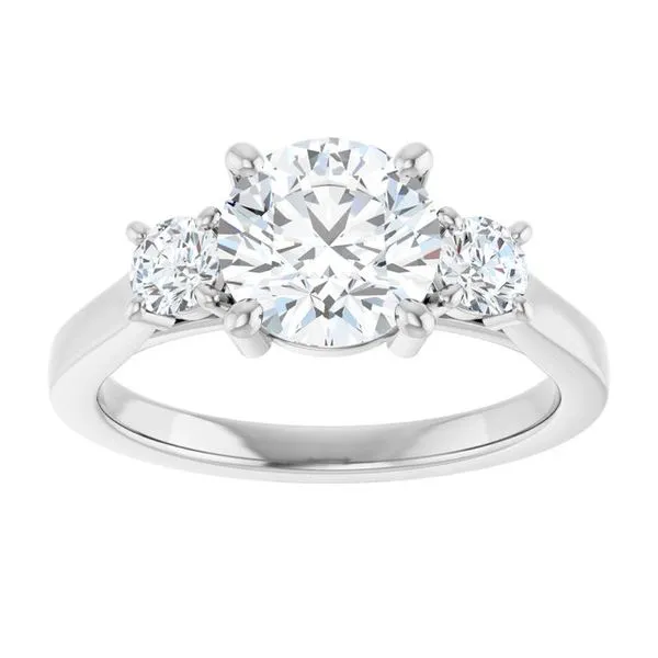 Three-Stone Engagement Ring Image 3 Raleigh Diamond Fine Jewelry Raleigh, NC