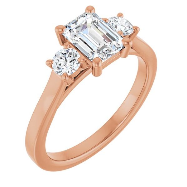 Three-Stone Sculptural Engagement Ring