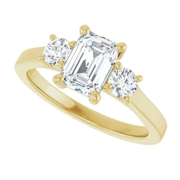 Three-Stone Engagement Ring Image 5 Raleigh Diamond Fine Jewelry Raleigh, NC