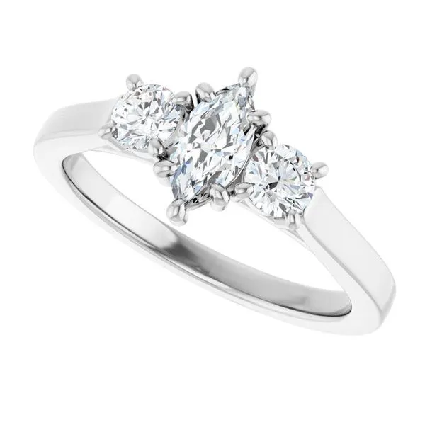 Three-Stone Engagement Ring Image 5 Raleigh Diamond Fine Jewelry Raleigh, NC