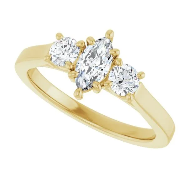 Three-Stone Engagement Ring Image 5 Raleigh Diamond Fine Jewelry Raleigh, NC