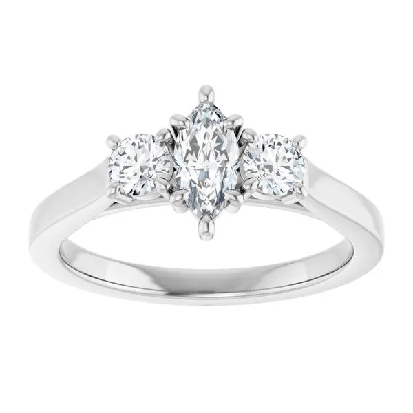 Three-Stone Engagement Ring Image 3 Raleigh Diamond Fine Jewelry Raleigh, NC