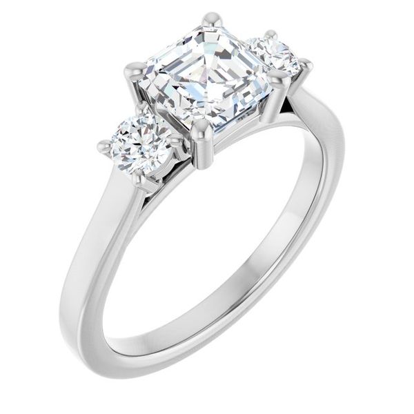 Three-Stone Sculptural Engagement Ring