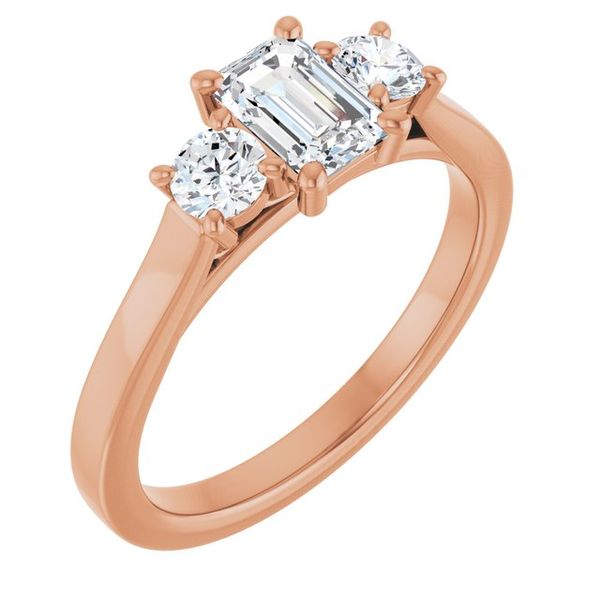 Three-Stone Sculptural Engagement Ring