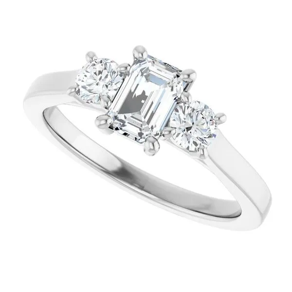 Three-Stone Engagement Ring Image 5 Raleigh Diamond Fine Jewelry Raleigh, NC