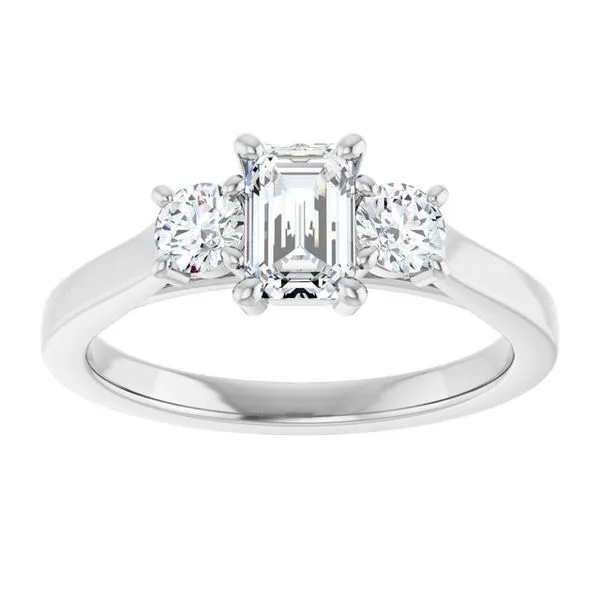 Three-Stone Engagement Ring Image 3 Raleigh Diamond Fine Jewelry Raleigh, NC