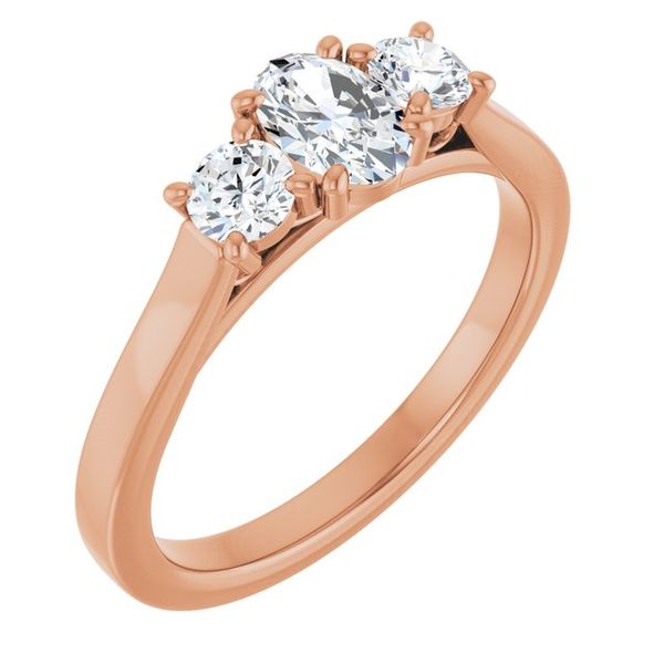 Three-Stone Sculptural Engagement Ring