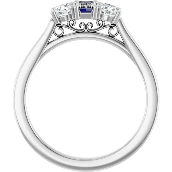 Three-Stone Engagement Ring Image 2 Raleigh Diamond Fine Jewelry Raleigh, NC