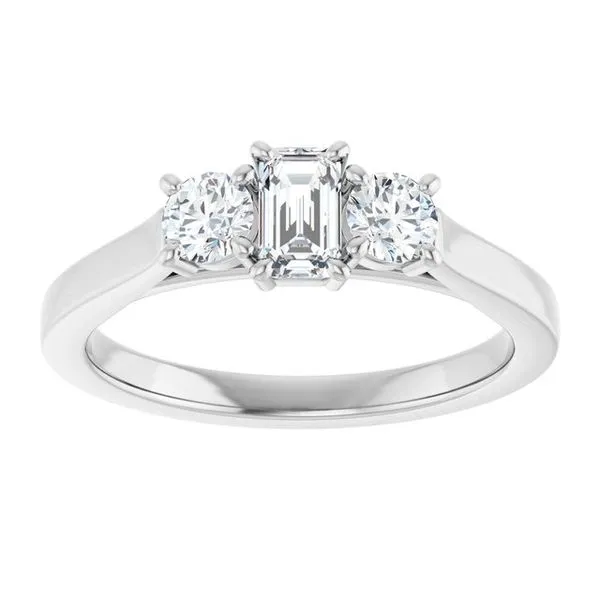 Three-Stone Engagement Ring Image 3 Raleigh Diamond Fine Jewelry Raleigh, NC