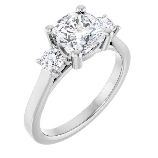 Three-Stone Sculptural Engagement Ring